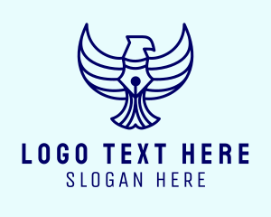 Writer - Eagle Pen Professional Writer logo design