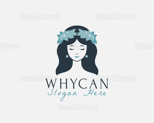 Floral Headdress Girl Logo