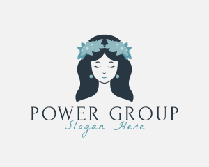 Floral Headdress Girl Logo