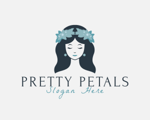 Floral Headdress Girl logo design