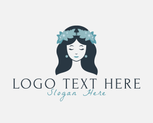 Floral Headdress Girl Logo