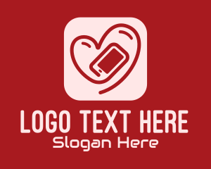 Mobile Phone - Online Dating Mobile App logo design