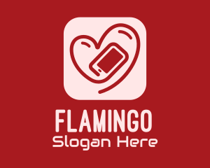 Romance - Online Dating Mobile App logo design