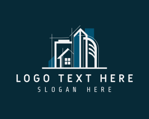 Contractor - Residential Building Architecture logo design