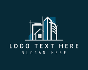 Cityscape - Residential Building Architecture logo design