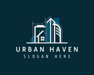 Residential Building Architecture logo design