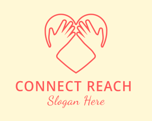 Outreach - Hand Holding Heart logo design