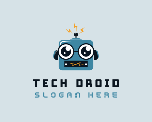 Droid - Toy Robot Technology logo design