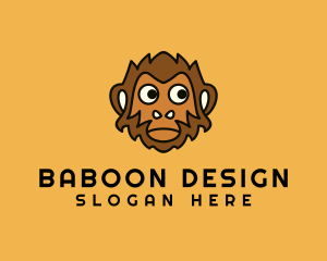Baboon - Cartoon Wild Monkey logo design