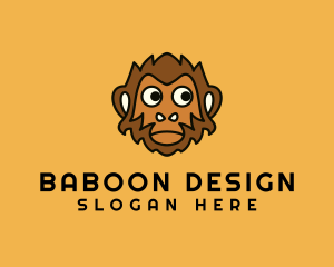 Cartoon Wild Monkey logo design