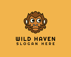 Cartoon Wild Monkey logo design