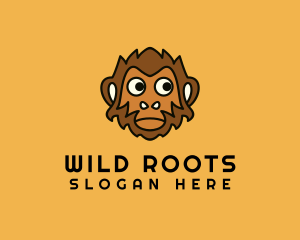 Cartoon Wild Monkey logo design