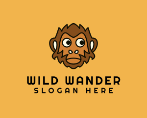 Cartoon Wild Monkey logo design