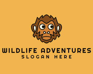 Cartoon Wild Monkey logo design