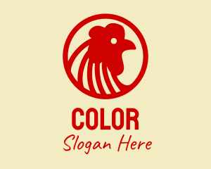 Red Chicken Hen Rooster Logo