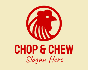 Red Chicken Hen Rooster Logo