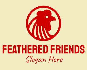 Poultry - Red Chicken Hen Rooster logo design