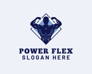 Bicep - Muscular Bodybuilder Gym logo design