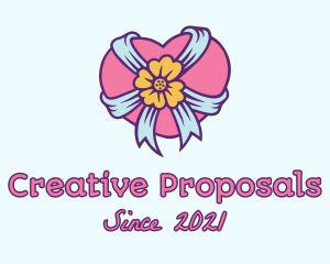 Proposal - Heart Flower Ribbon logo design