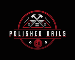 Hammer Nail Contractor logo design