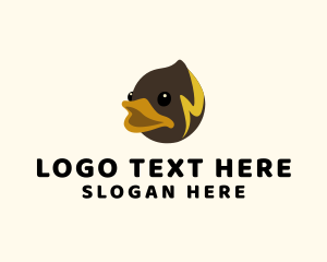 Bird - Duckling Lightning Bolt logo design