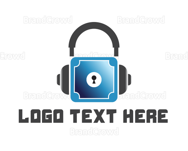 Headphones Vault Lock Logo