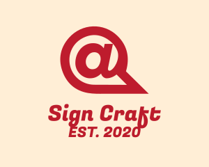 Sign - Modern Red Address Sign logo design