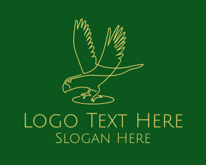 Wildlife Conservation - Flying Bird Monoline logo design