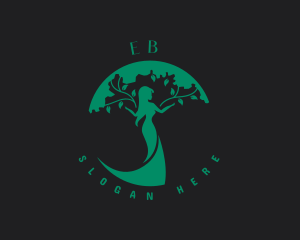 Organic - Female Tree Beauty logo design