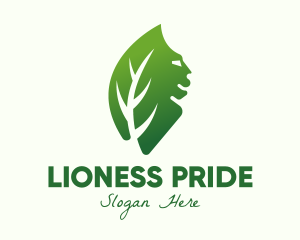 Green Lion Leaf logo design