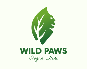 Green Lion Leaf logo design