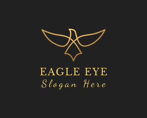 Gold Flying Dove logo design