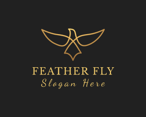 Gold Flying Dove logo design