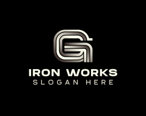Iron - Machine Industry Ironwork Letter G logo design