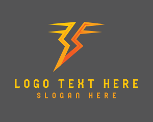 Thunderbolt - Electric Thunder Letter T logo design