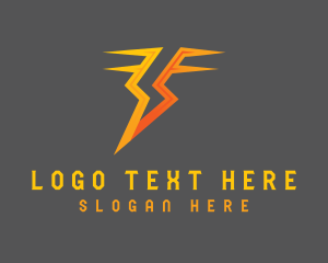 Volt - Electric Thunder Letter T logo design