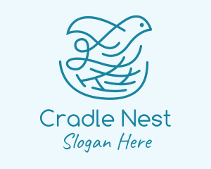 Nature Bird Nest  logo design