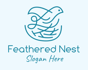 Nature Bird Nest  logo design