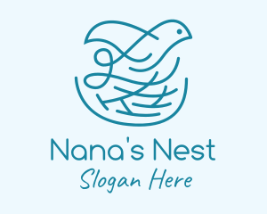 Nature Bird Nest  logo design