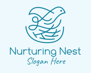 Nature Bird Nest  logo design