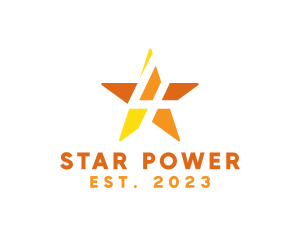 Celebrity - Modern Tech Star Number 4 logo design