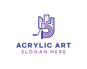 Acrylic - City Building Paint logo design
