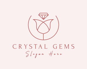 Flower Diamond Jewelry logo design