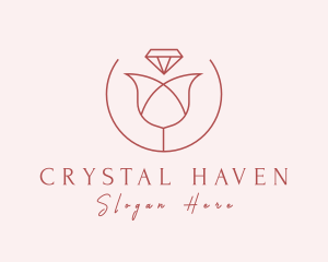 Flower Diamond Jewelry logo design