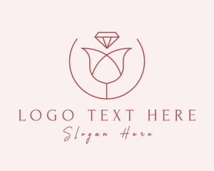 Flower Diamond Jewelry Logo