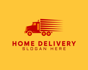 Red Vehicle Courier logo design