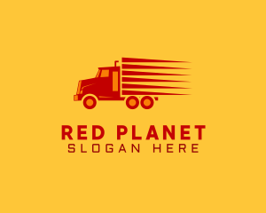 Red Vehicle Courier logo design