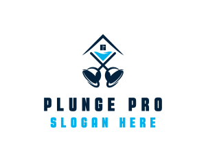 Plunger - House Plunger Plumbing logo design