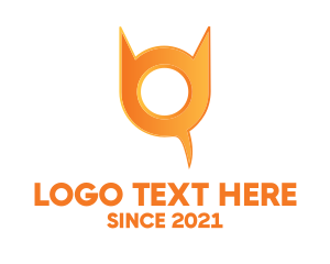 Ear - Abstract Fox Chat logo design