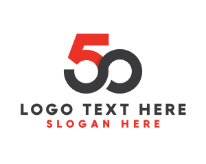 Loop - Infinity Number 50 logo design